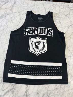 VTG Famous Stars and Straps Black Graphic Tank Top Mens Sz L